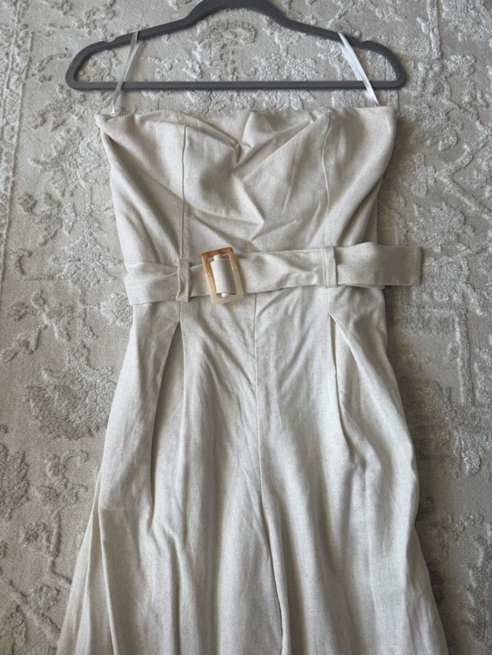 Monteau Strapless Linen Jumpsuit - Picture 2 of 9